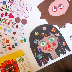 Collages avec des stickers - Coiffeur - Art & bricolage by Djeco