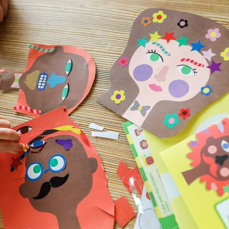 Collages avec des stickers - Coiffeur - Art & bricolage by Djeco