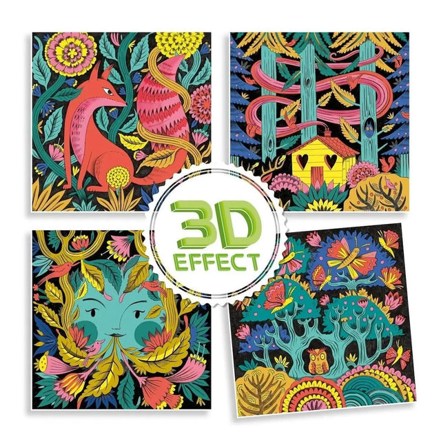 Coloriage 3D - Forêt fantastique - Art & bricolage by Djeco