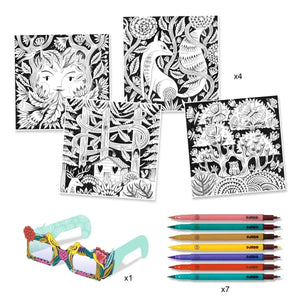 Coloriage 3D - Forêt fantastique - Art & bricolage by Djeco