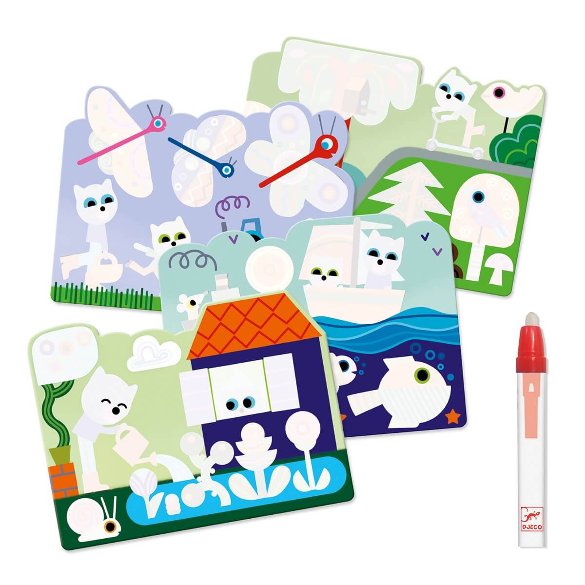 Coloriage à l'eau - Caché dans le jardin - Art & bricolage by Djeco