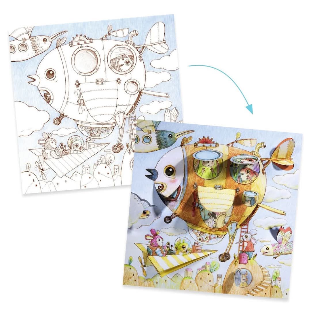 Coloriages surprises - Le voyage de Malo - Art & bricolage by Djeco