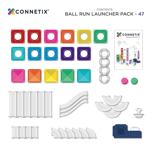 Parcours de balle magnétique Lanceur (47 pcs) - Jeux de construction by Connetix