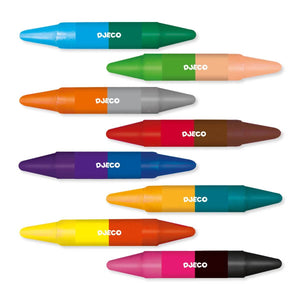 Crayons de cire double côtés (16 couleurs) - Art & bricolage by Djeco