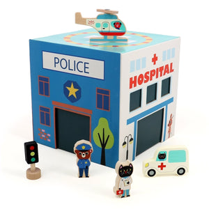 Pop-up rescue playset