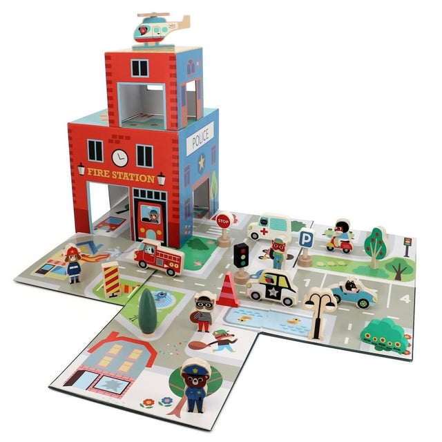 Pop-up rescue playset