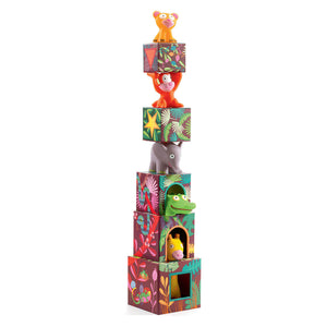 Cubes d'empilage Maxi Topanijungle-Jouets à trier & empiler-Djeco-Comme des Pirates