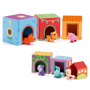 Cubes d'empilage Topaniferme - Jouets à trier & empiler by Djeco