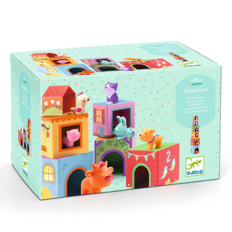 Cubes d'empilage Topaniferme - Jouets à trier & empiler by Djeco