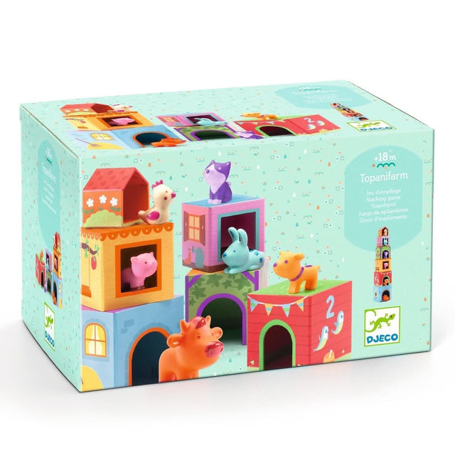 Cubes d'empilage Topaniferme - Jouets à trier & empiler by Djeco