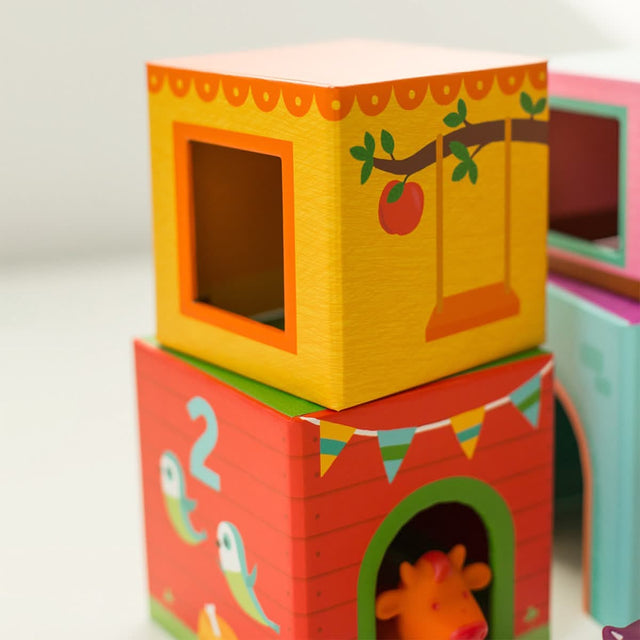 Cubes d'empilage Topaniferme - Jouets à trier & empiler by Djeco