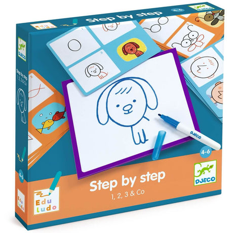 Dessiner Step by Step - 1-2-3 & Co - Jeux éducatifs by Djeco