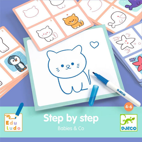 Dessiner Step by Step - Babies & Co - Jeux éducatifs by Djeco