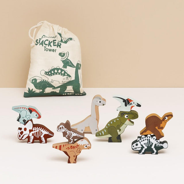 Dinosaures en bois à empiler - Jouets à trier & empiler by Le Toy Van