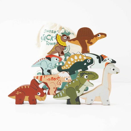 Dinosaures en bois à empiler - Jouets à trier & empiler by Le Toy Van