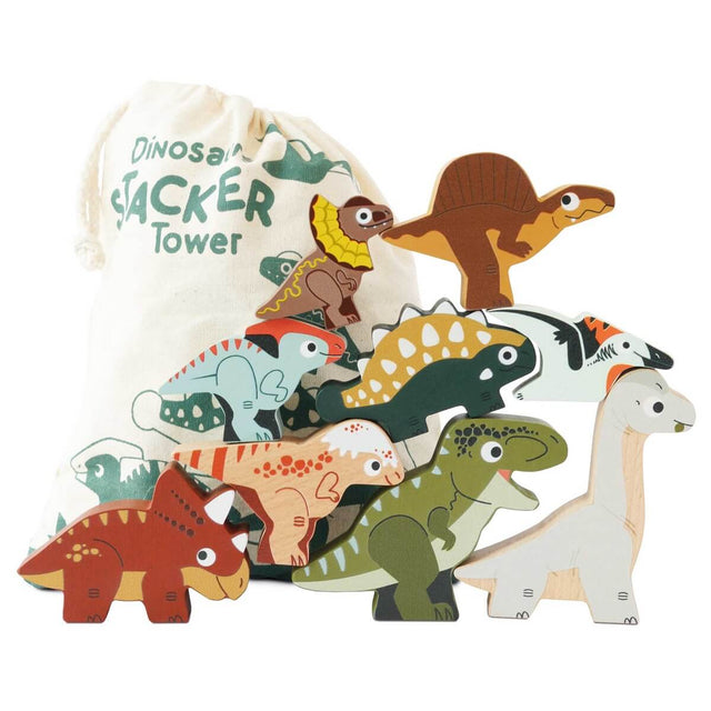 Dinosaures en bois à empiler - Jouets à trier & empiler by Le Toy Van