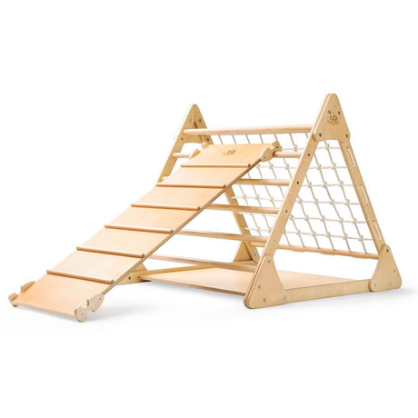 Duo Pikler Grimpe & Glisse: Triangle d'escalade + rampe-glissoire - Jeu actif by Kinderfeets