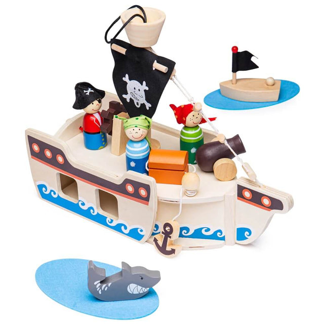 Ensemble de jeu Mini bateau pirate-Ensembles de jeu-BigJigs-Comme des Pirates