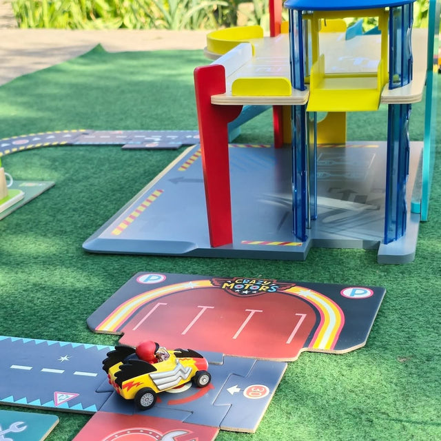 Ensemble Garage + puzzle circuit Crazy Motors - Ensembles de jeu by Djeco