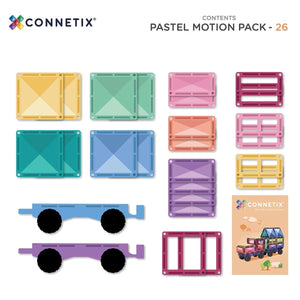 Ensemble magnétique Véhicules Motion Pastel (26 pcs) - Jeux de construction by Connetix