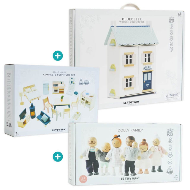Ensemble Maison Bluebelle meublée + famille de poupées - Ensembles de jeu by Le Toy Van