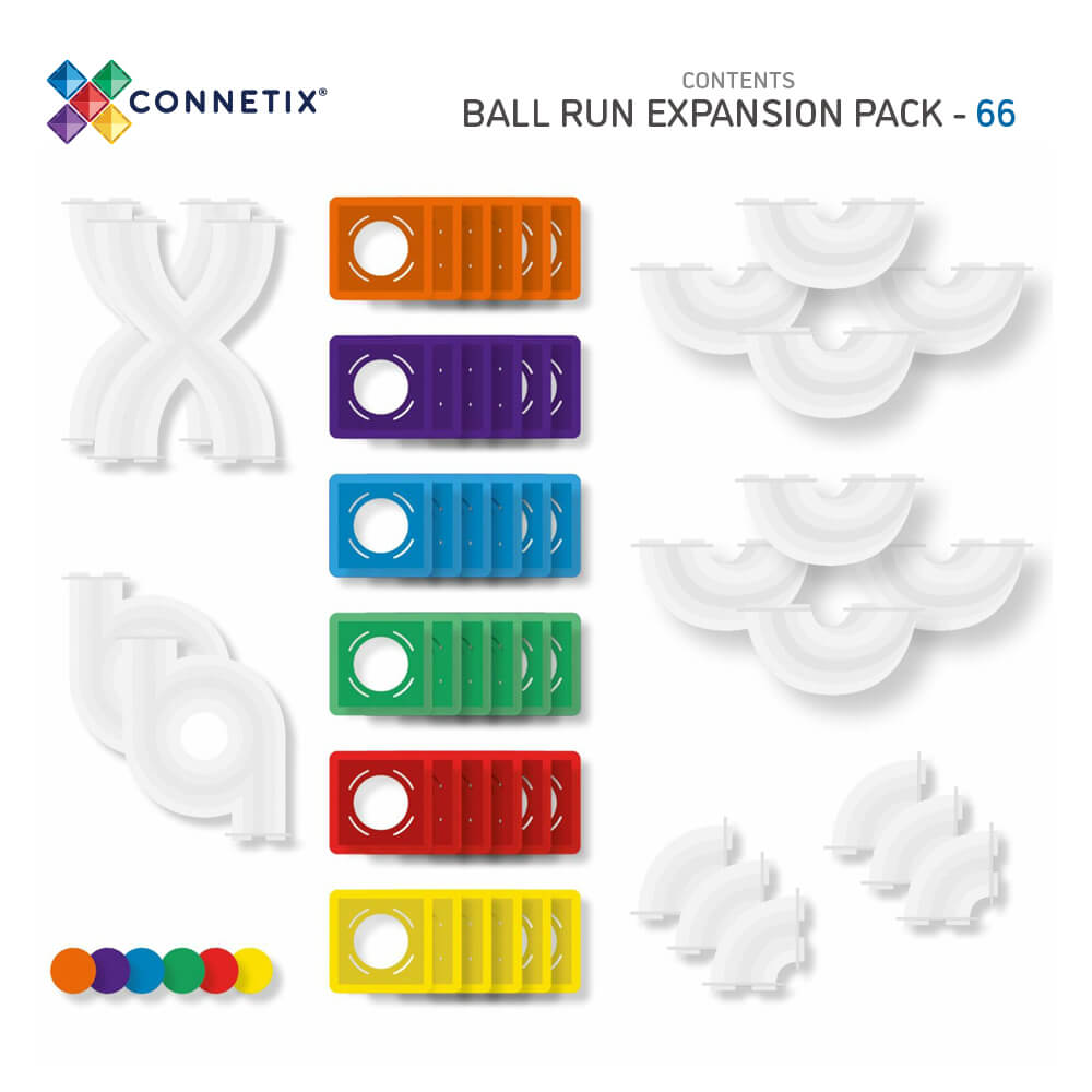 Ensemble Parcours de balle Creative Arc-en-ciel (102+66 pcs) - Jeux de construction by Connetix