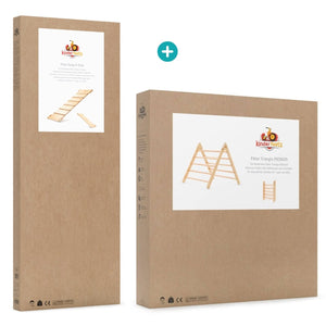Ensemble Pikler Mezzo: Triangle moyen + rampe-glissoire - Jeu actif by Kinderfeets