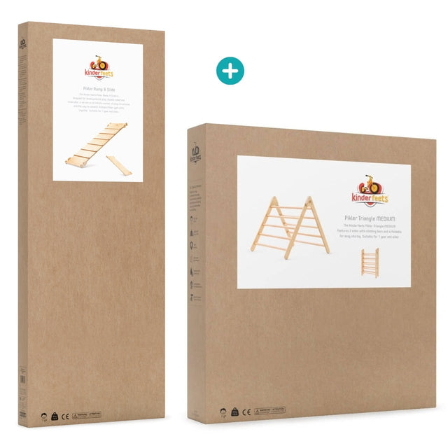 Ensemble Pikler Mezzo: Triangle moyen + rampe-glissoire - Jeu actif by Kinderfeets