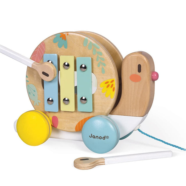 Escargot xylophone Pure à promener - Jouets à tirer / pousser by Janod