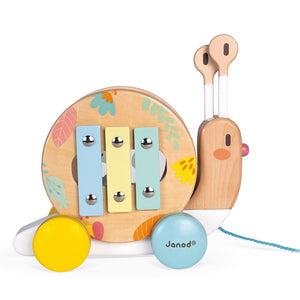 Escargot xylophone Pure à promener - Jouets à tirer / pousser by Janod