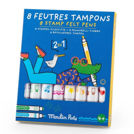Feutres tampons 2-en-1 Les Loufoques - Art & bricolage by Moulin Roty