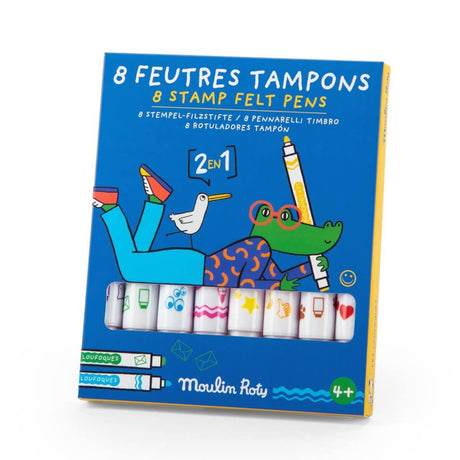 Feutres tampons 2-en-1 Les Loufoques - Art & bricolage by Moulin Roty