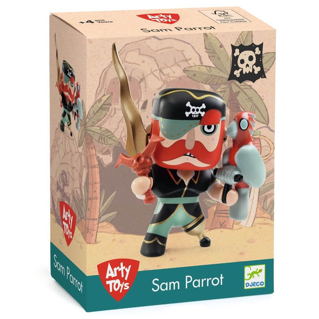 Figurine pirate Sam Parrot - Figurines by Djeco