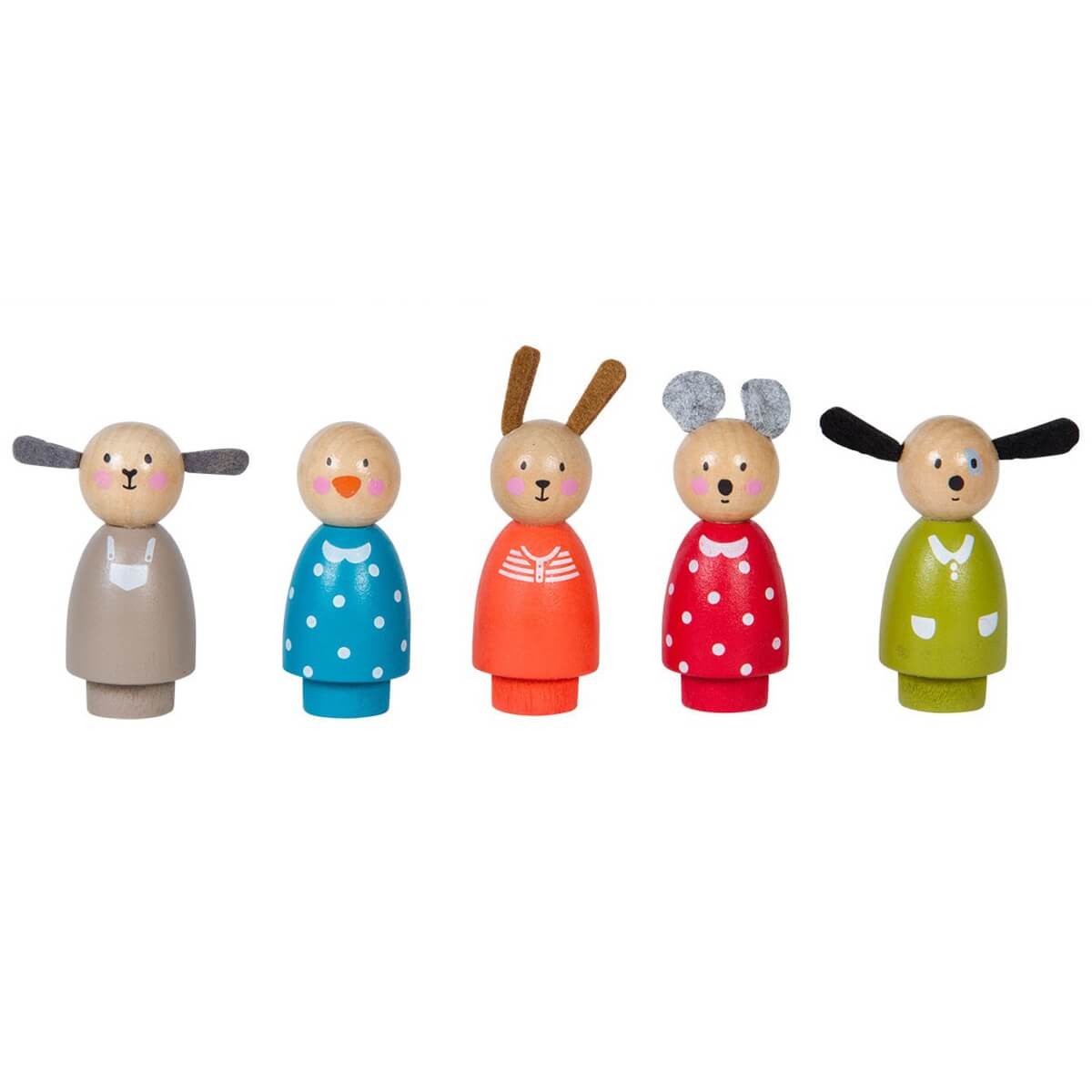 Figurines en bois La Grande Famille - Figurines by Moulin Roty