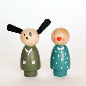 Figurines en bois La Grande Famille - Figurines by Moulin Roty