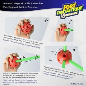 Fort fantastique phosphorescent (72 pcs) - Jeux de construction by PBI