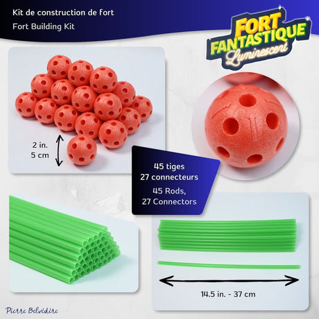 Fort fantastique phosphorescent (72 pcs) - Jeux de construction by PBI