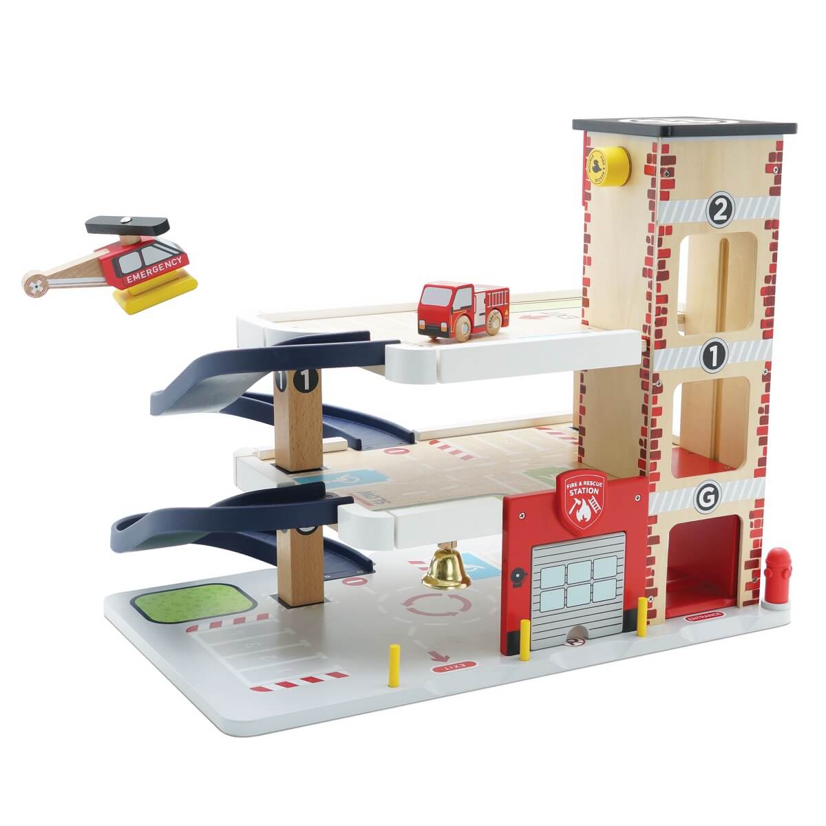 Garage en bois de pompiers et secouristes - Ensembles de jeu by Le Toy Van