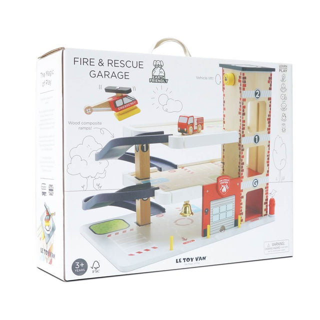 Garage en bois de pompiers et secouristes - Ensembles de jeu by Le Toy Van