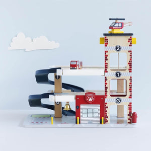 Garage en bois de pompiers et secouristes - Ensembles de jeu by Le Toy Van