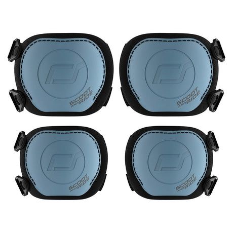 Genouillères & protège‑coudes - Bleu Acier - Jeux d'extérieur by Scoot & Ride