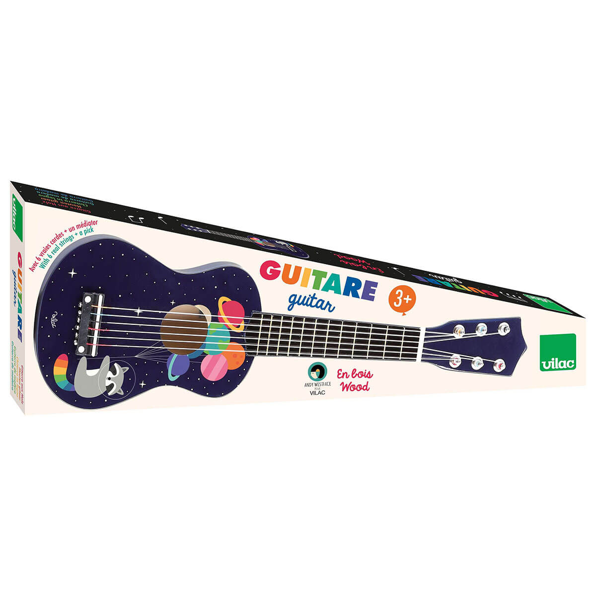 Guitare arc-en-ciel Andy Westface - Jouets musicaux by Vilac