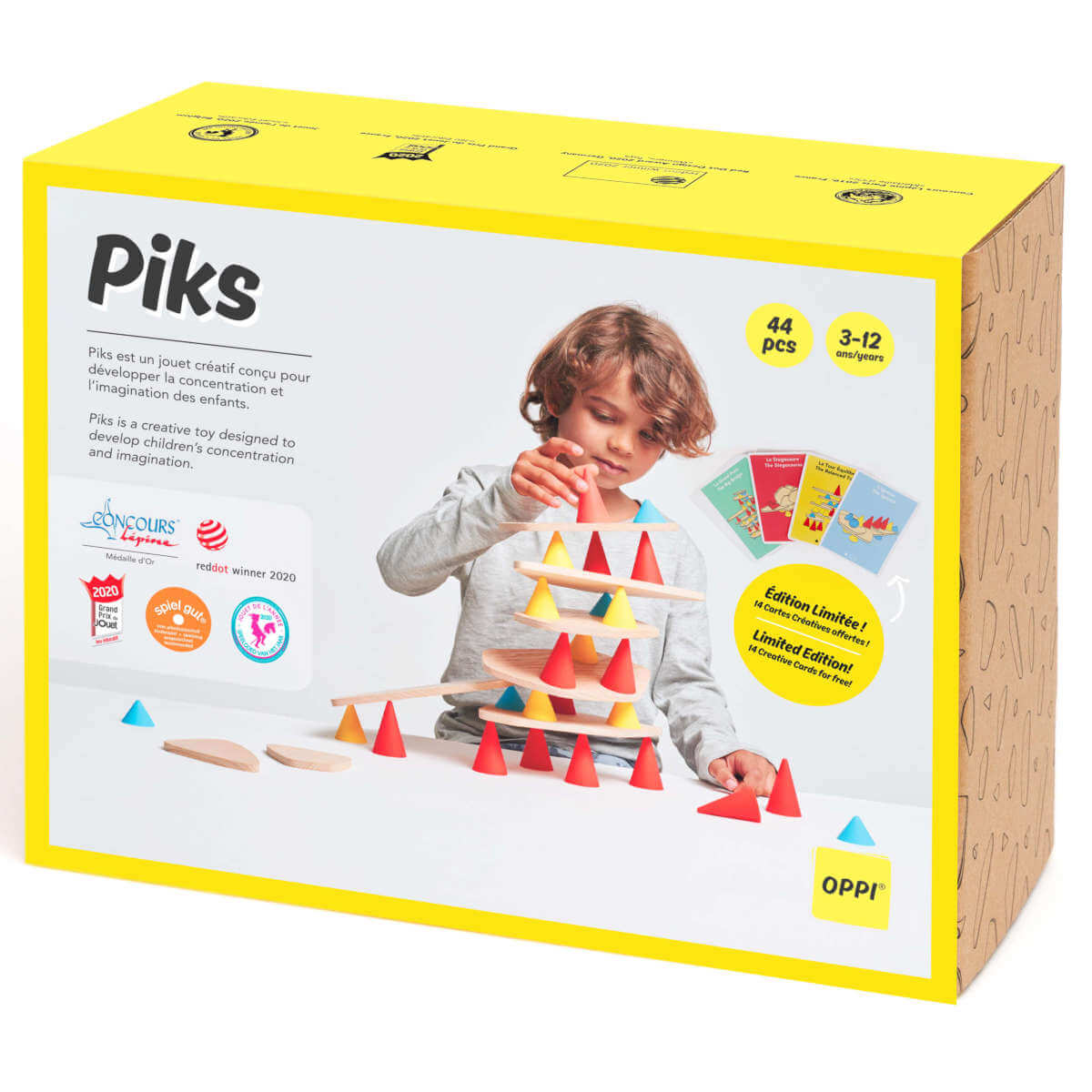 Jeu de construction libre Piks Medium (44 pcs)-Jeux de construction-OPPI-Comme des Pirates