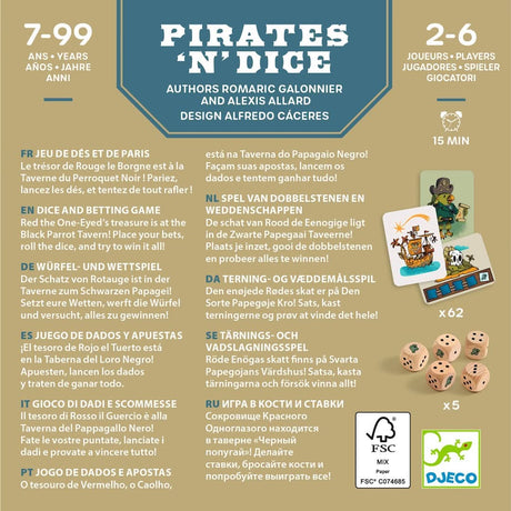Jeu de dés Pirates 'n' Dice - Jeux de société by Djeco