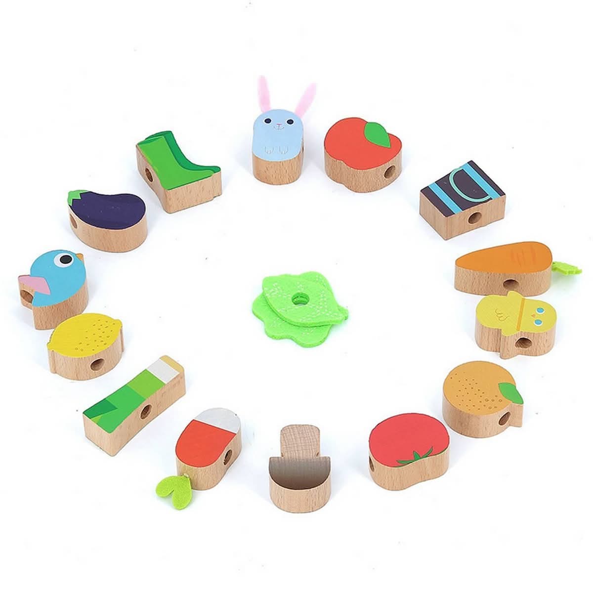 Jeu de laçage Perles du potager - Jeux de motricité fine by Vilac