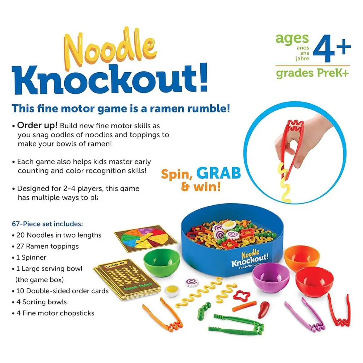 Jeu de motricité fine Ramen Noodle Knockout-Jeux de société-Learning Resources-Comme des Pirates