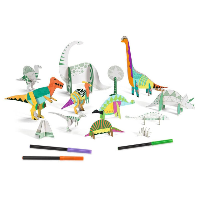 Kit Color-Assemble-Play - Dinosaures-Art & bricolage-Djeco-Comme des Pirates