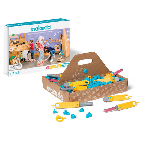 Kit de construction en carton Create (260 pcs) - Art & bricolage by Makedo