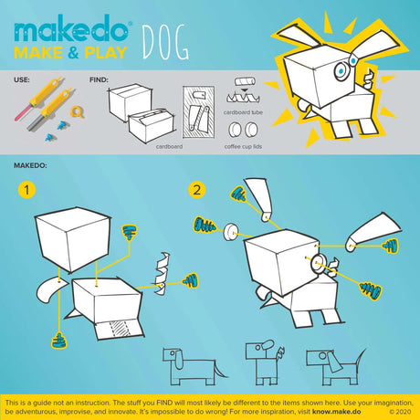 Kit de construction en carton Discover (126 pcs) - Art & bricolage by Makedo