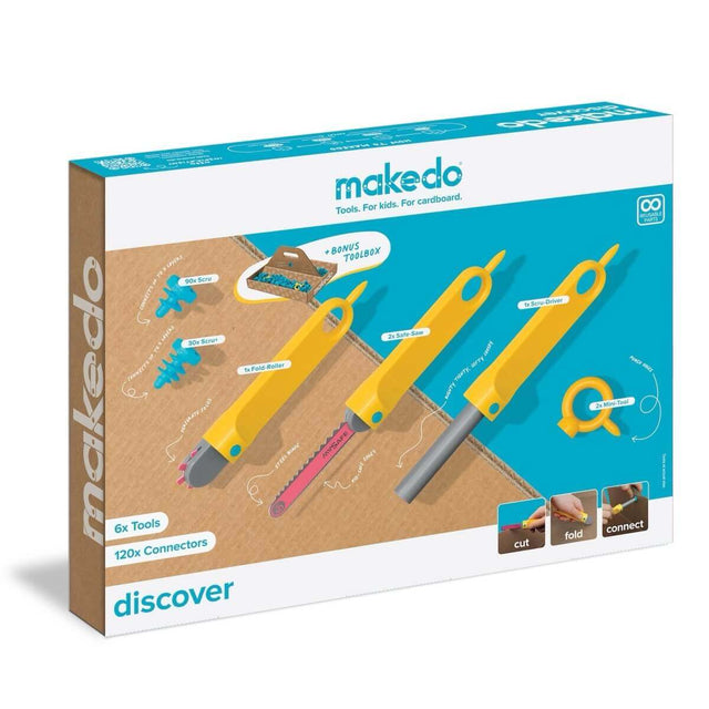 Kit de construction en carton Discover (126 pcs) - Art & bricolage by Makedo